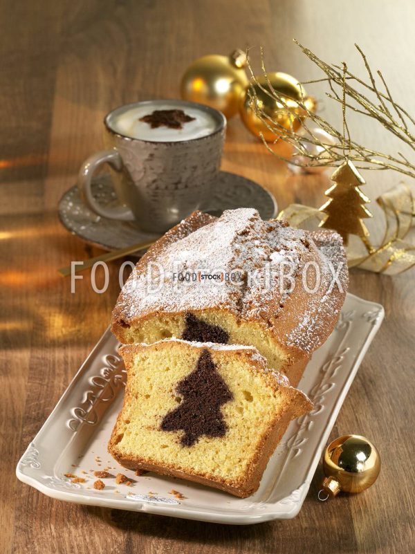 Weihnachtlicher Marmorkuchen