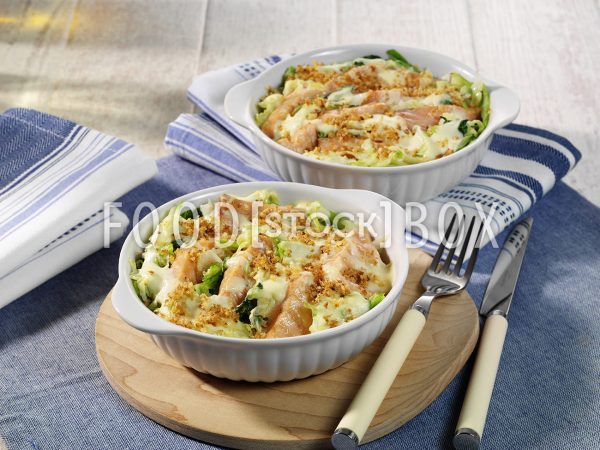 Wirsing-Lachs-Auflauf
