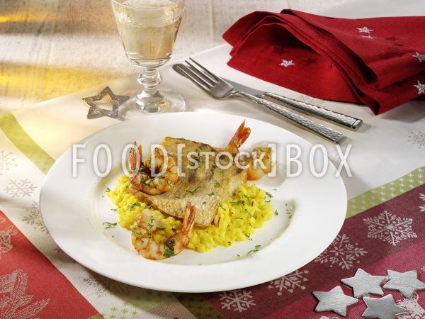 Zander auf Safranrisotto