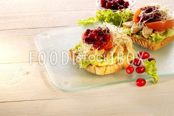 Truthahn-Sandwich mit Cranberries