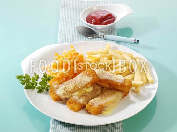 Überbackene Fischstäbchen