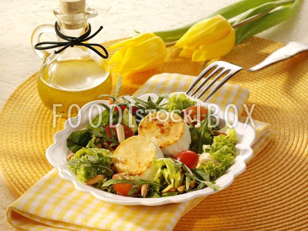 Überbackener Ziegenkäse auf Salat 3