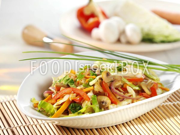 Gemüse aus dem Wok