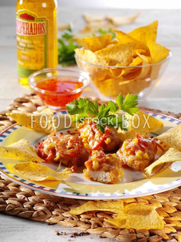 Würziger Chicken-Chips-Auflauf