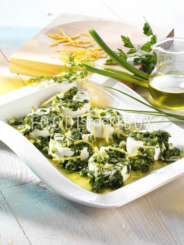 Ziegenkäse mit Kräuter-Vinaigrette