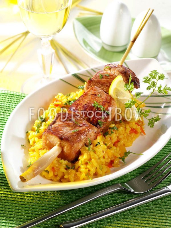 Zitronengrasspieß mit Huhn