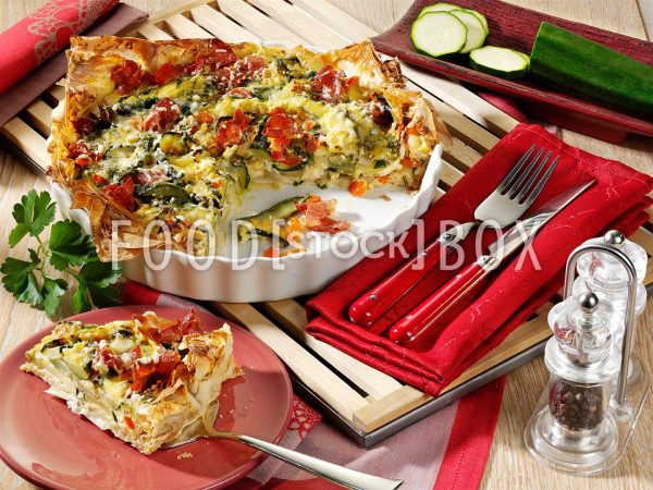 Zucchini-Quiche mit Schinken 2