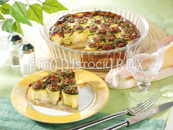 Zucchini-Röllchen-Quiche