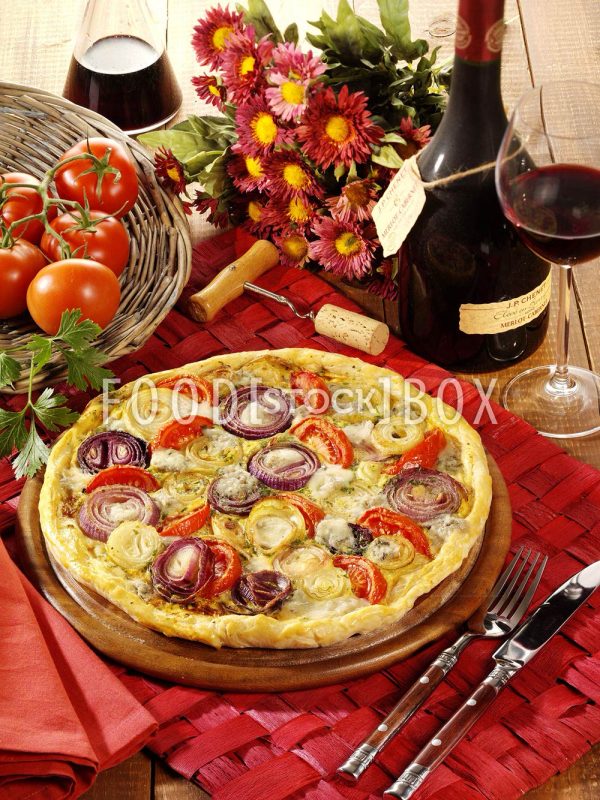 Zwiebelkuchen mit Tomaten 2